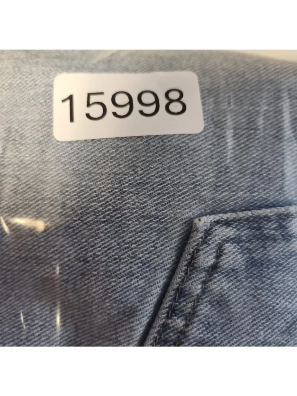 Men's Relaxed Fit Straight Leg Blue Jeans 36x30 Distressed Wrangler Workwear - Picture 11 of 11